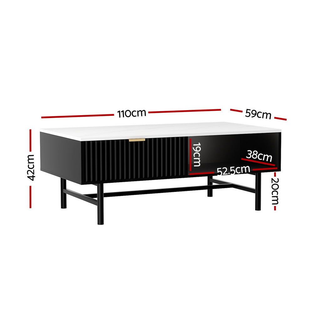 Nero Storage Coffee Table – Black – Standard