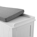 Blanket Storage Ottoman – 140cm Fluted Grey