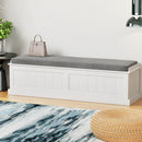 Artiss Storage Ottoman Blanket Box 140cm Fluted Grey