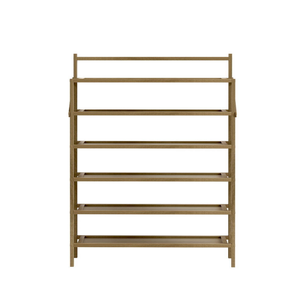 Kaelin Foldable Shoe Rack – Natural – 18 Pairs