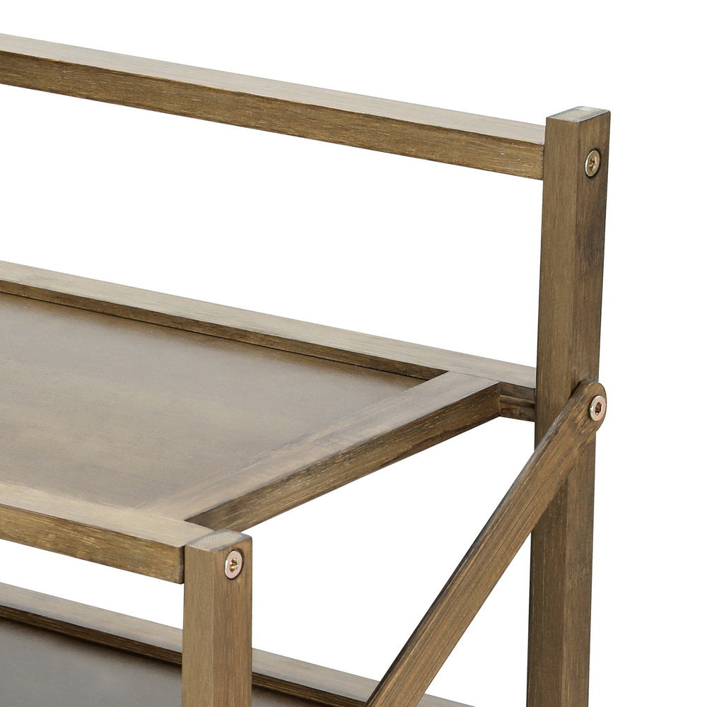 Kaelin Foldable Shoe Rack – Natural – 18 Pairs