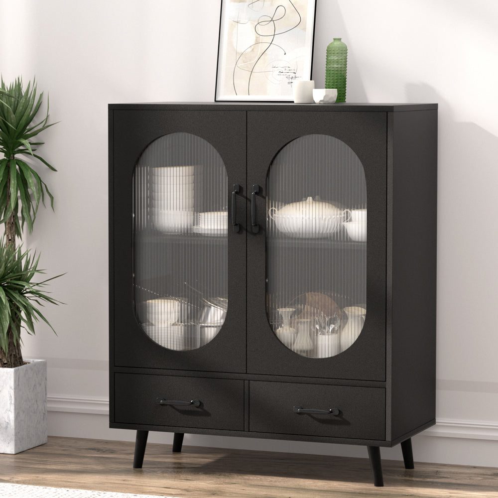Buffet Sideboard Doors - Black – Double