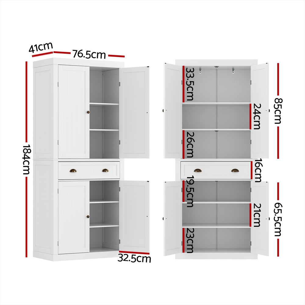Everest Buffet Cabinet – White – 184 cm