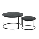 Nesting Coffee Tables – Set of 2, Marble Effect