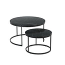 Nesting Coffee Tables – Set of 2, Marble Effect
