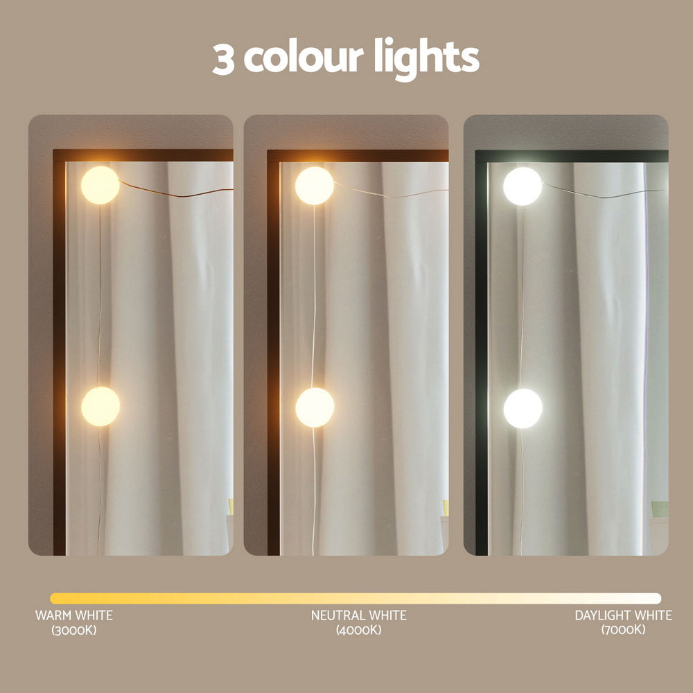 Stella LED Dressing Table – Black – 119 cm