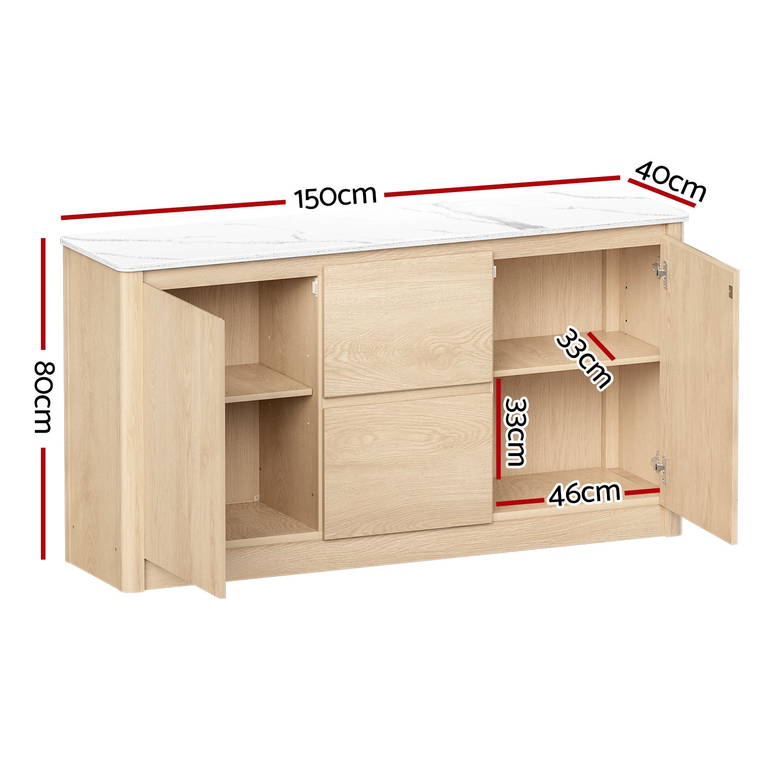Carrera Buffet Sideboard – Pine – 150 cm