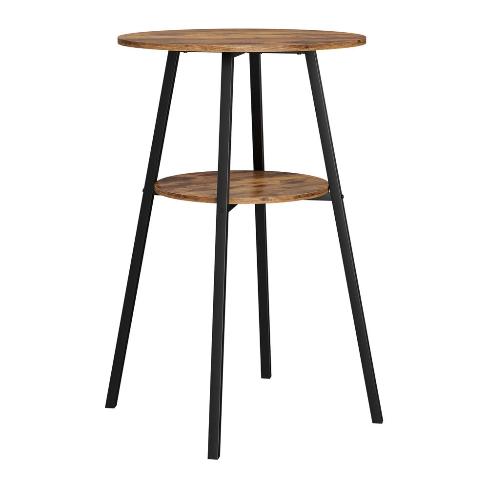 Alderon Industrial Bar Table – Brown / Wood – 95 cm