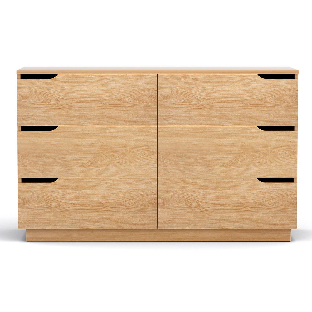 Rowan 6 Drawer Lowboy – Pine – 120 cm