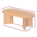 Oval Coffee Table 110CM Pine