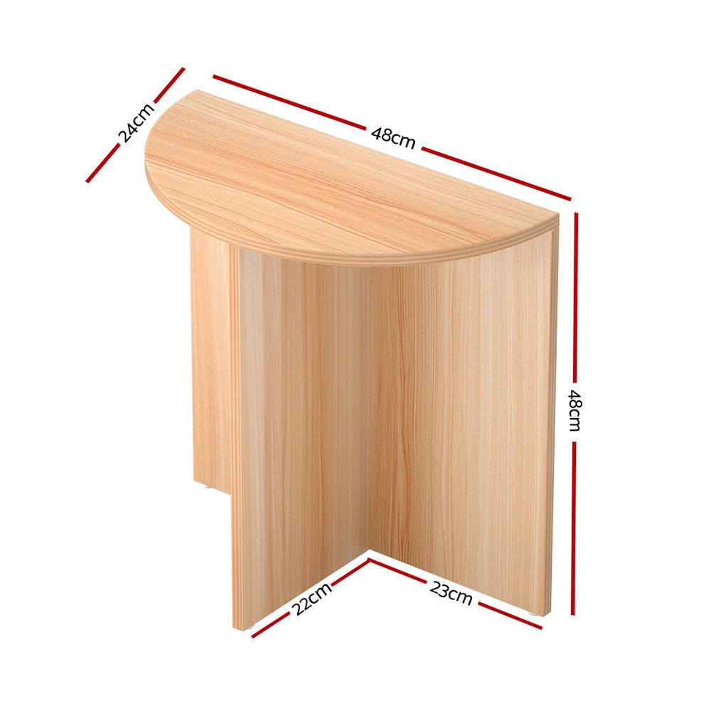 Elva Semi-Circle Coffee Table – Pine – 48 cm