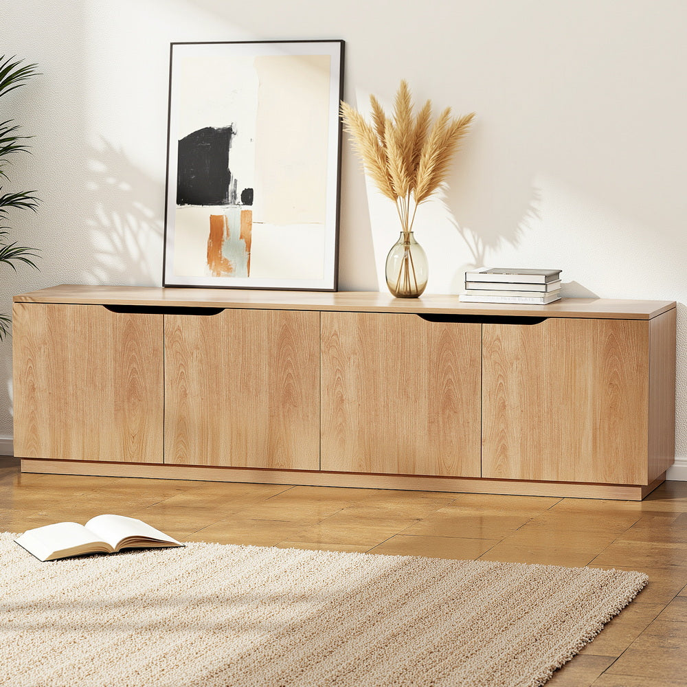 Linden TV Unit Entertainment Unit Storage Cabinet 180cm Pine