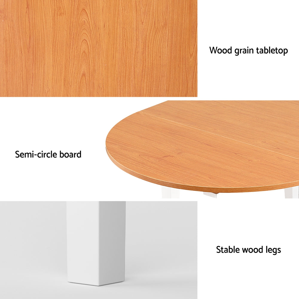 Cove Extendable Dining Table – Pine & White – 1.1m