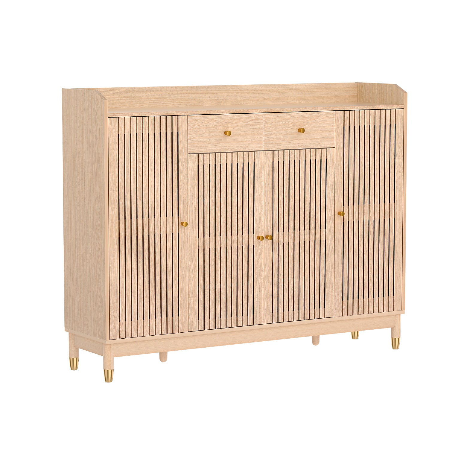 Alderon Shoe Storage Cabinet – Pine – 26 Pairs
