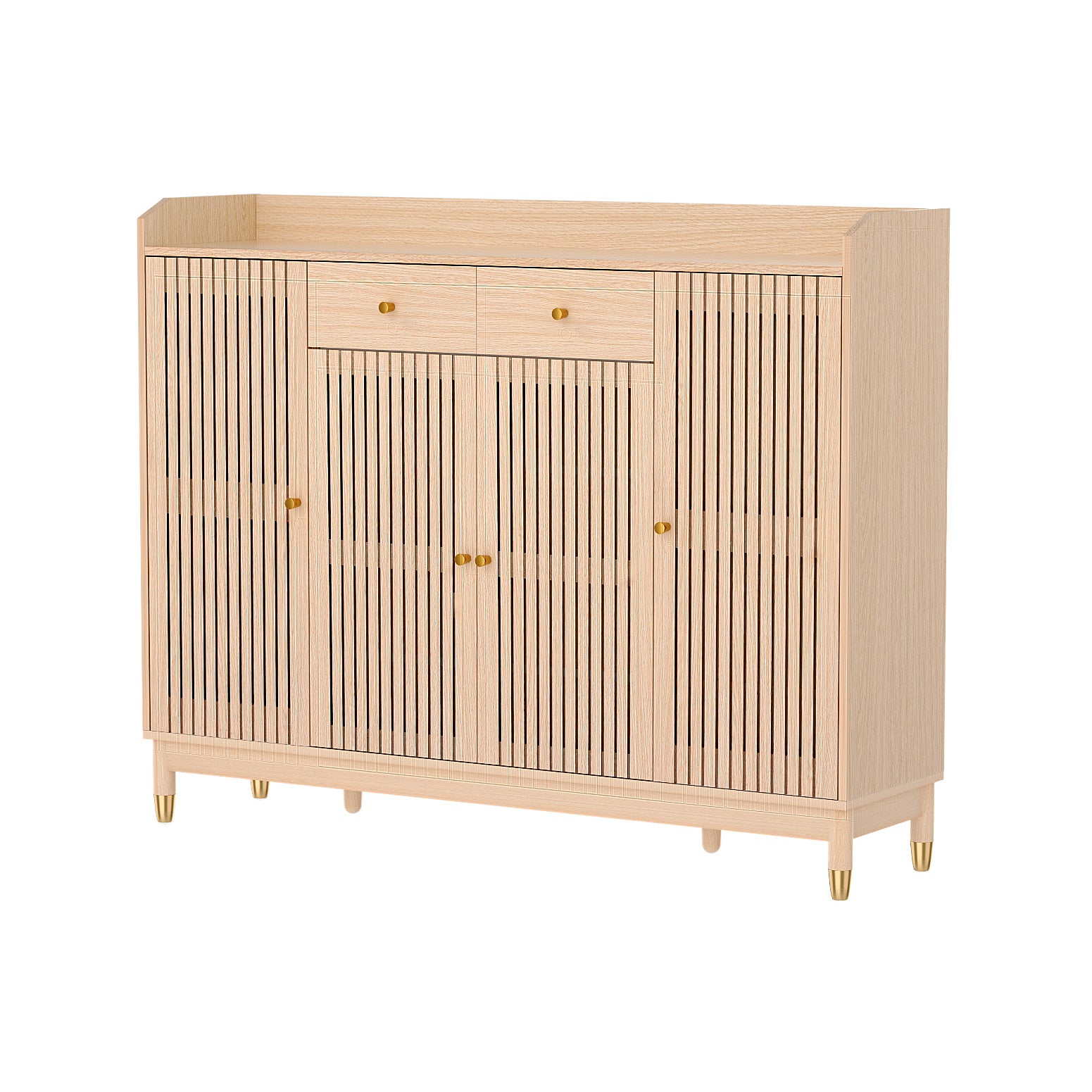 Alderon Shoe Storage Cabinet – Pine – 26 Pairs