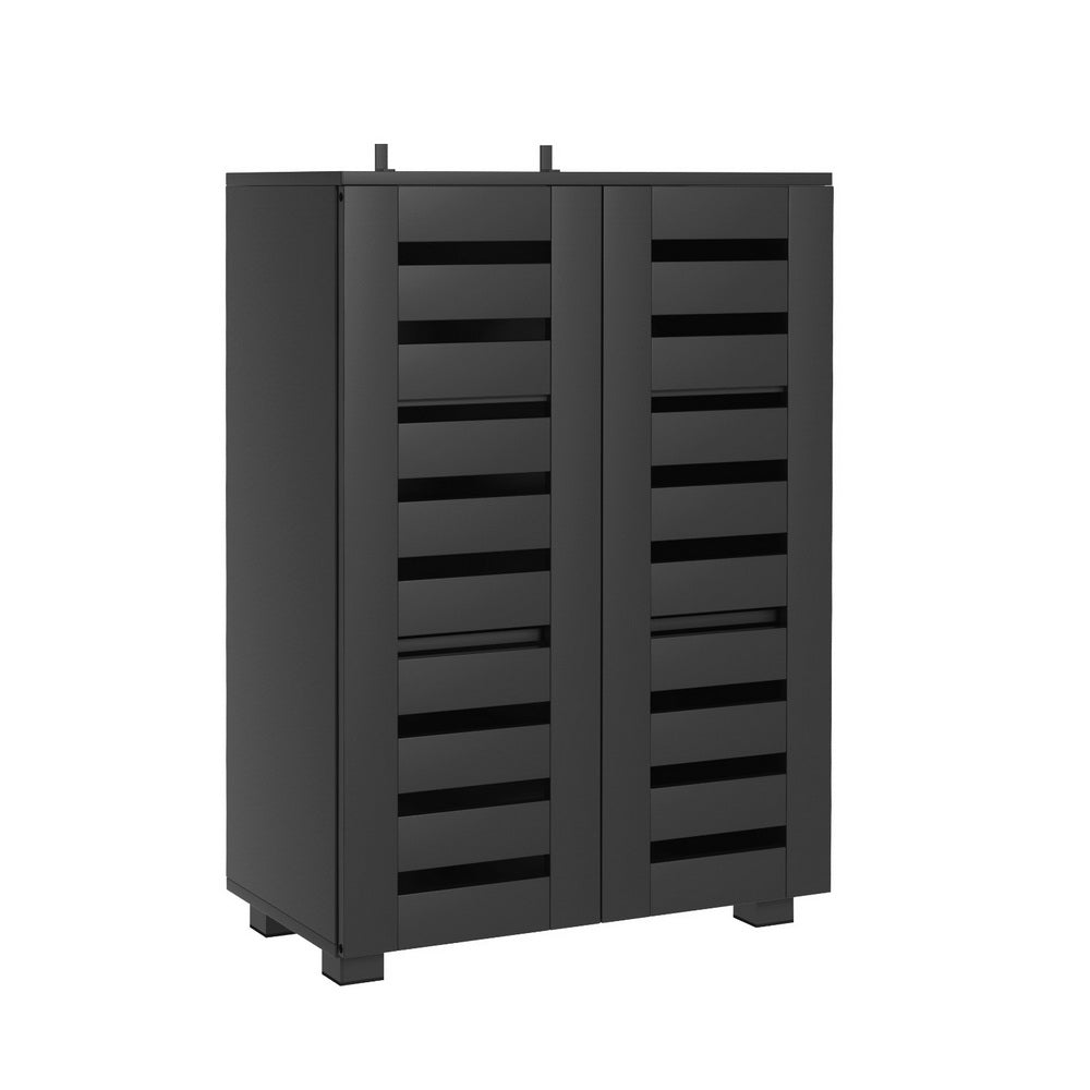 Shoe Rack Storage Cabinet 20 Pairs 5 - tier Black Alster