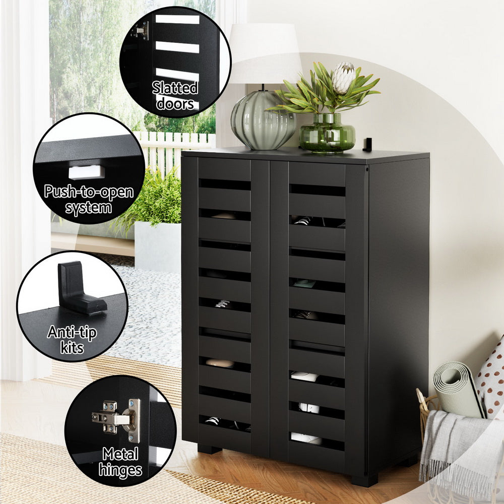 Alster Shoe Storage Cabinet – Black – 5 Tier
