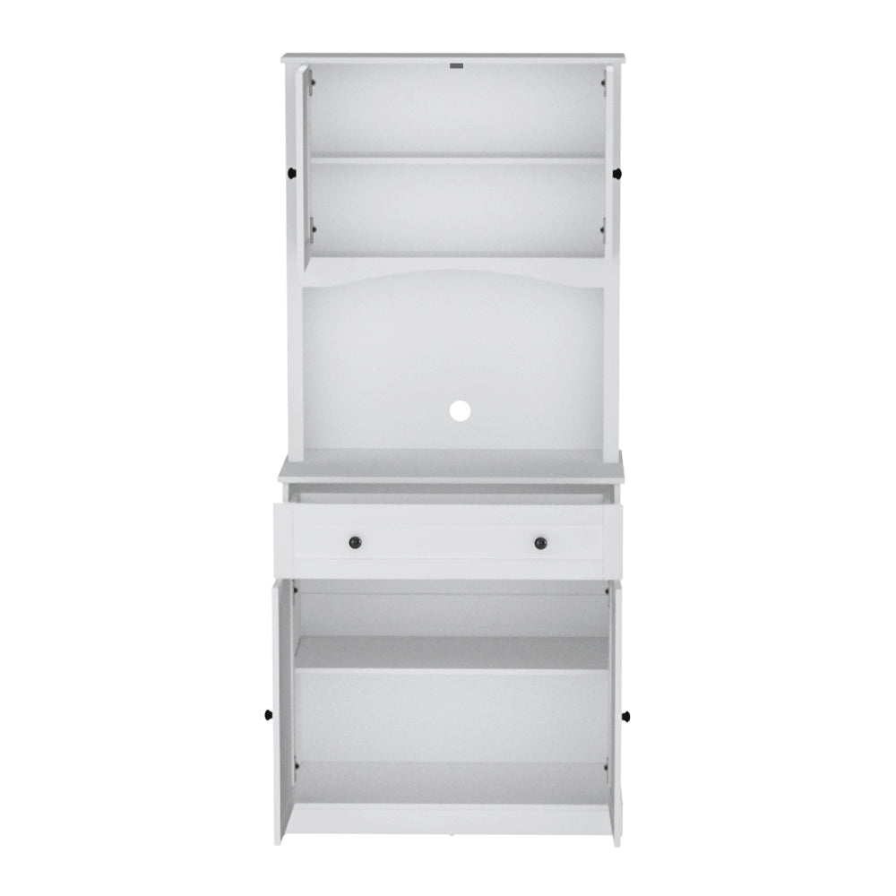 Cortez Buffet Hutch with Storage Shelves – White