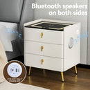 Bedside Table – Wireless Charging, White
