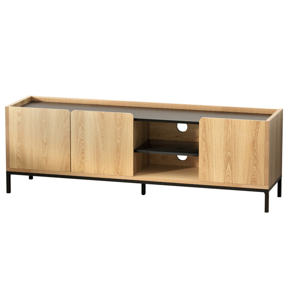 Rowan TV Unit Entertainment Storage Cabinet – Pine – 160 cm