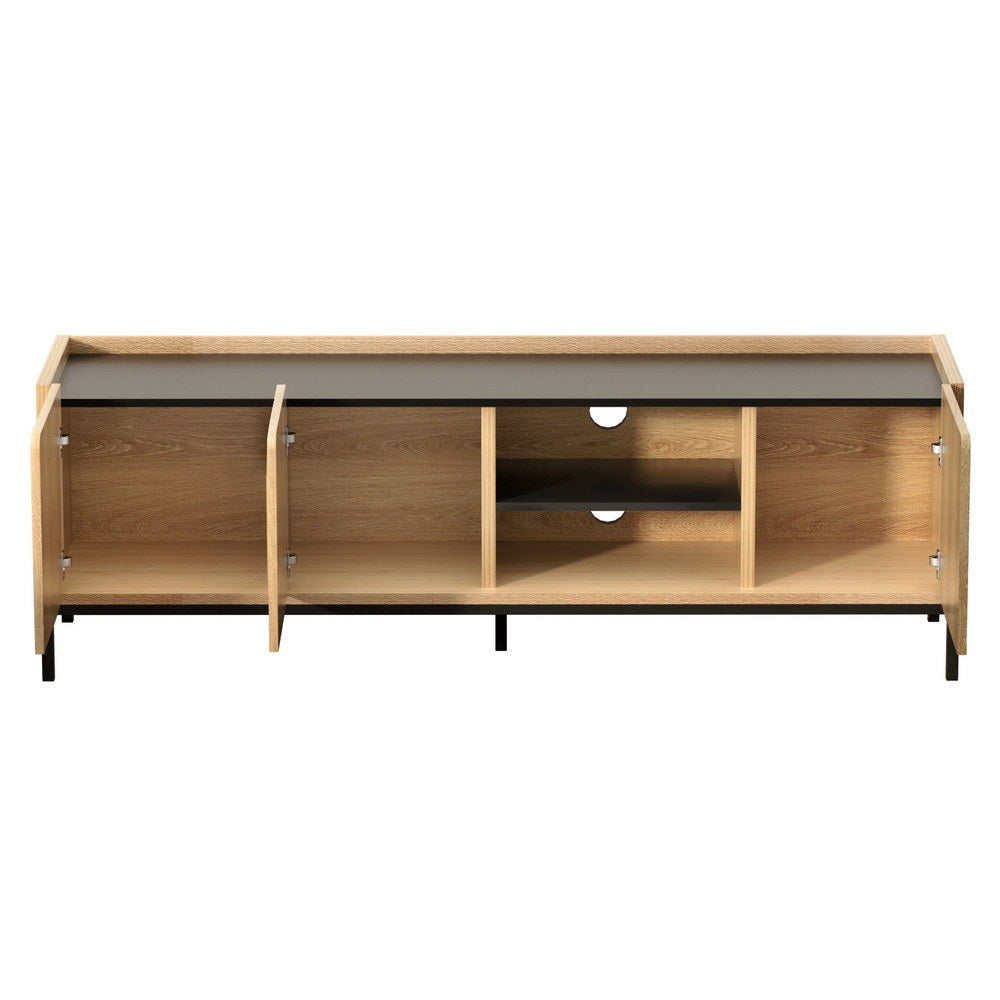 Rowan TV Unit Entertainment Storage Cabinet – Pine – 160 cm