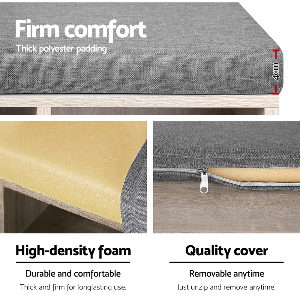 Nara Shoe Storage Bench – Brown / Wood – 102 cm