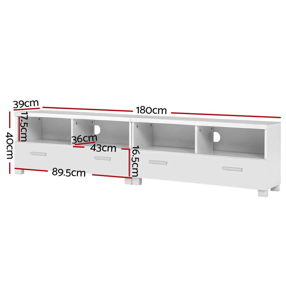 Elvara Entertainment Unit – White – 180cm