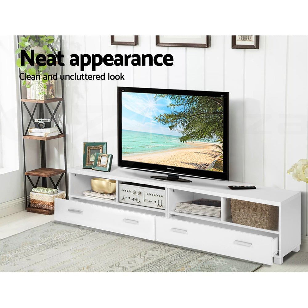 Elvara Entertainment Unit – White – 180cm