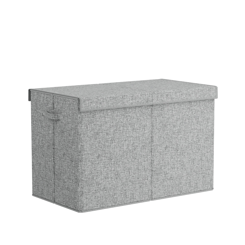 Keezi Foldable Toy Storage Box – Grey – Large