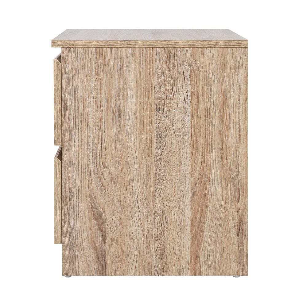 Kenton 2-Drawer Bedside Table – Oak