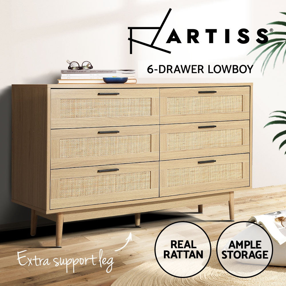 Hudson 6 Drawer Chest – Oak – Standard