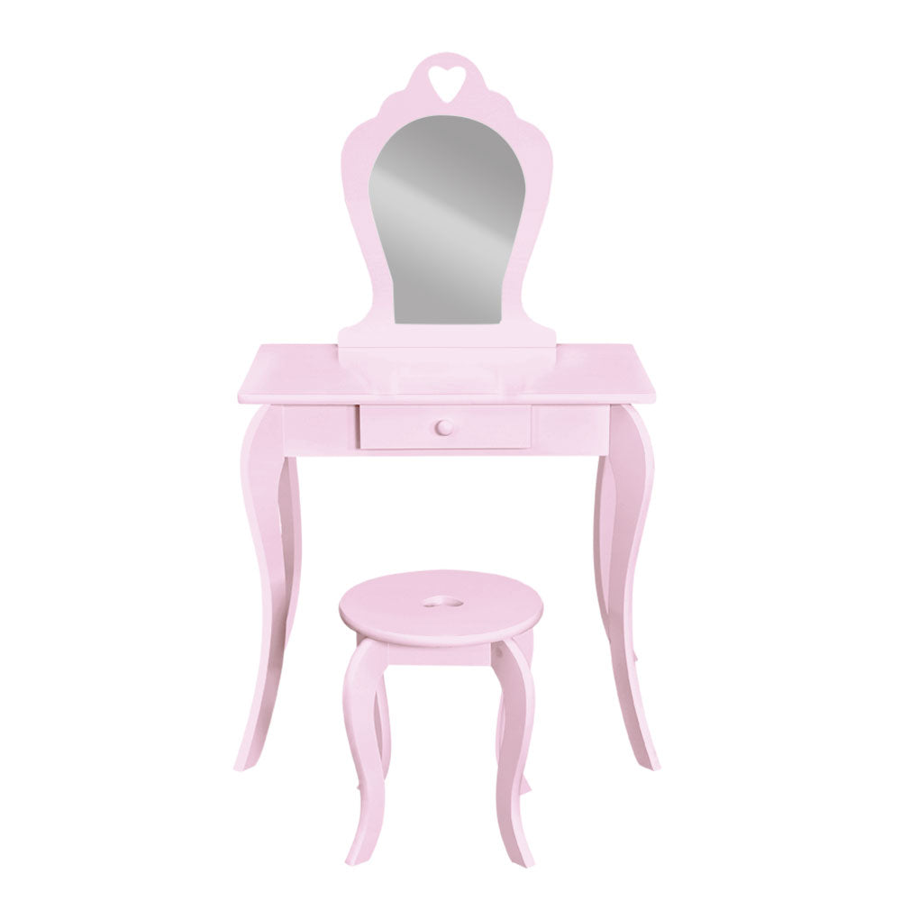 Princess Kids Dressing Table & Stool Set – Pink – Standard
