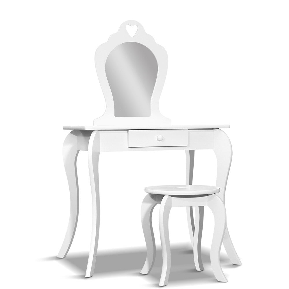 Zelda Kids Dressing Table & Stool Set – White
