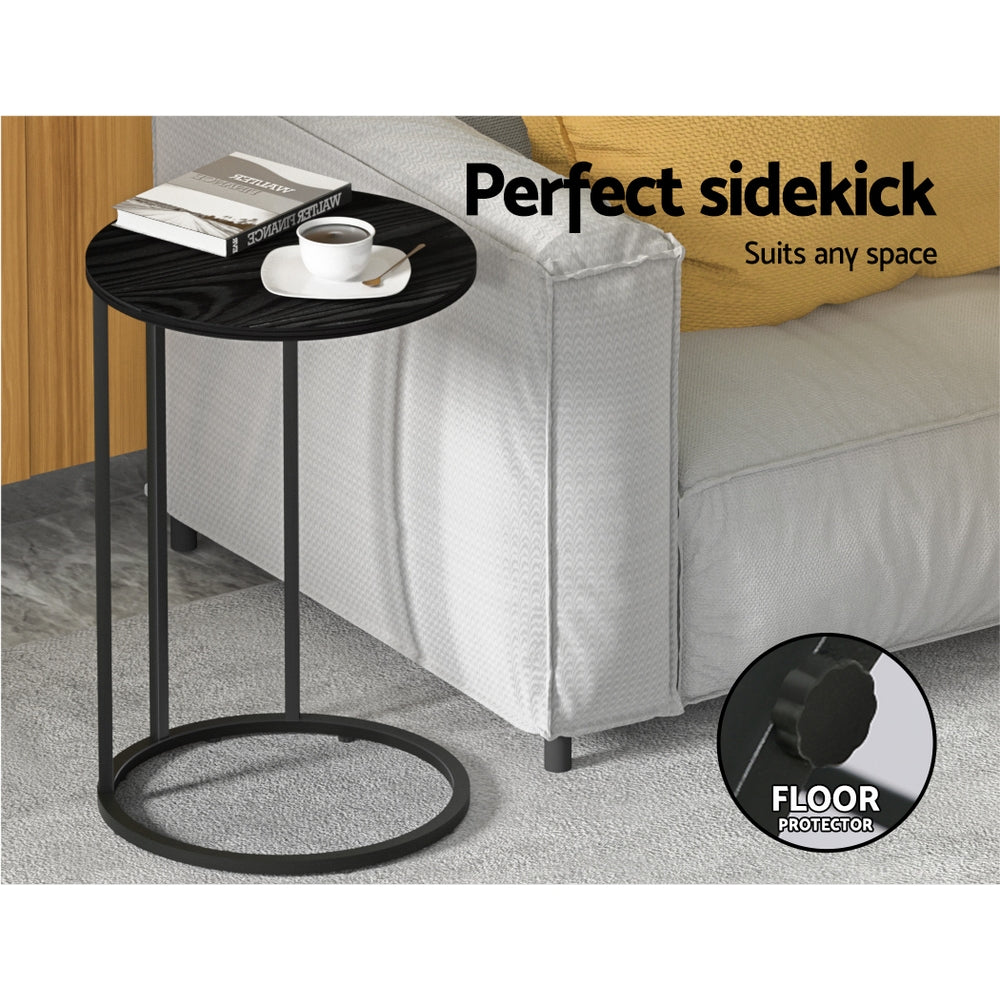 Martha C-Shape Side Table – Black
