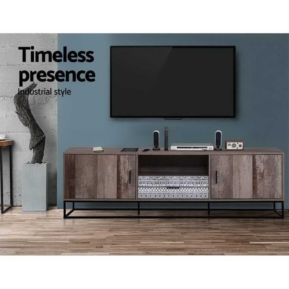 Millbrook Industrial TV Entertainment Unit – Grey – 180 cm