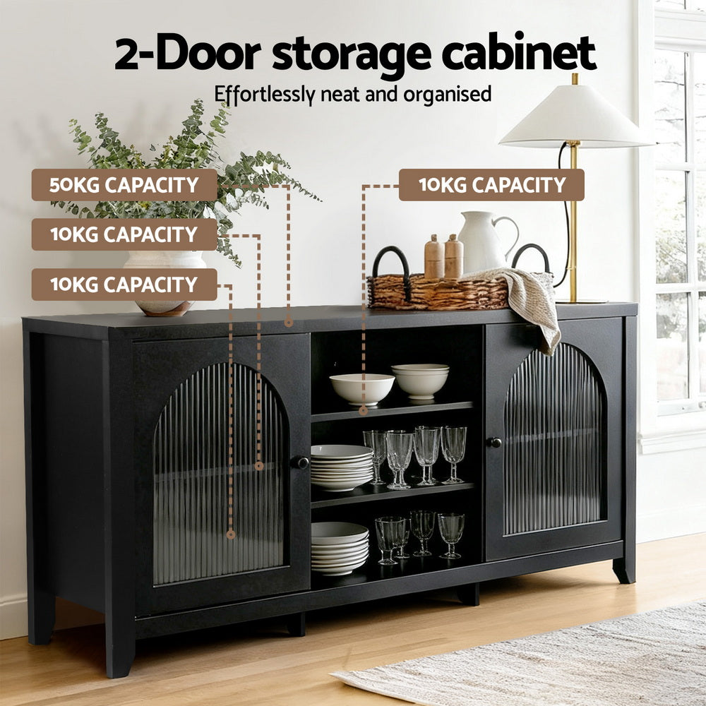 Meridian Buffet Sideboard – Black – 160 cm
