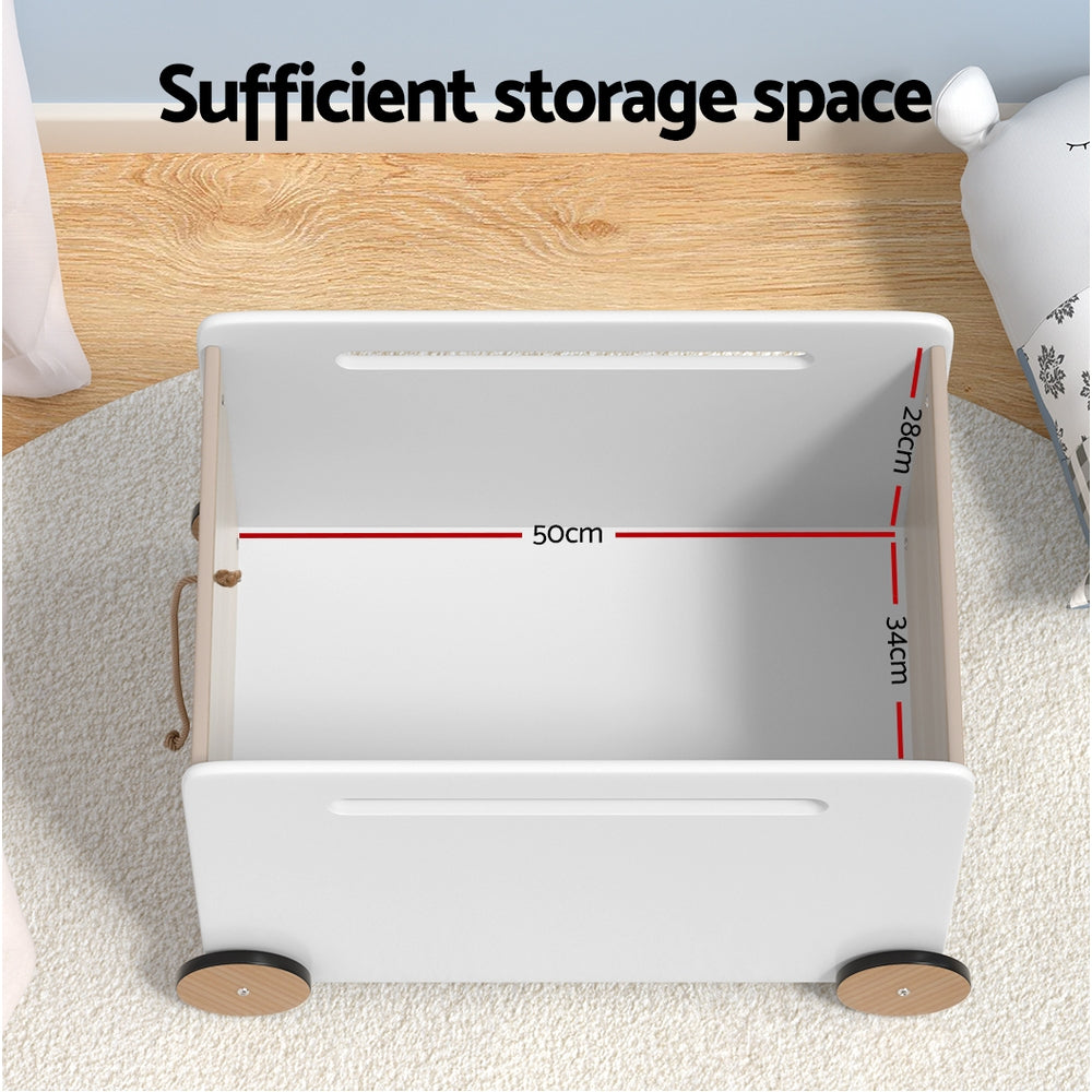 Rover Kids Mobile Storage Box – White – Medium