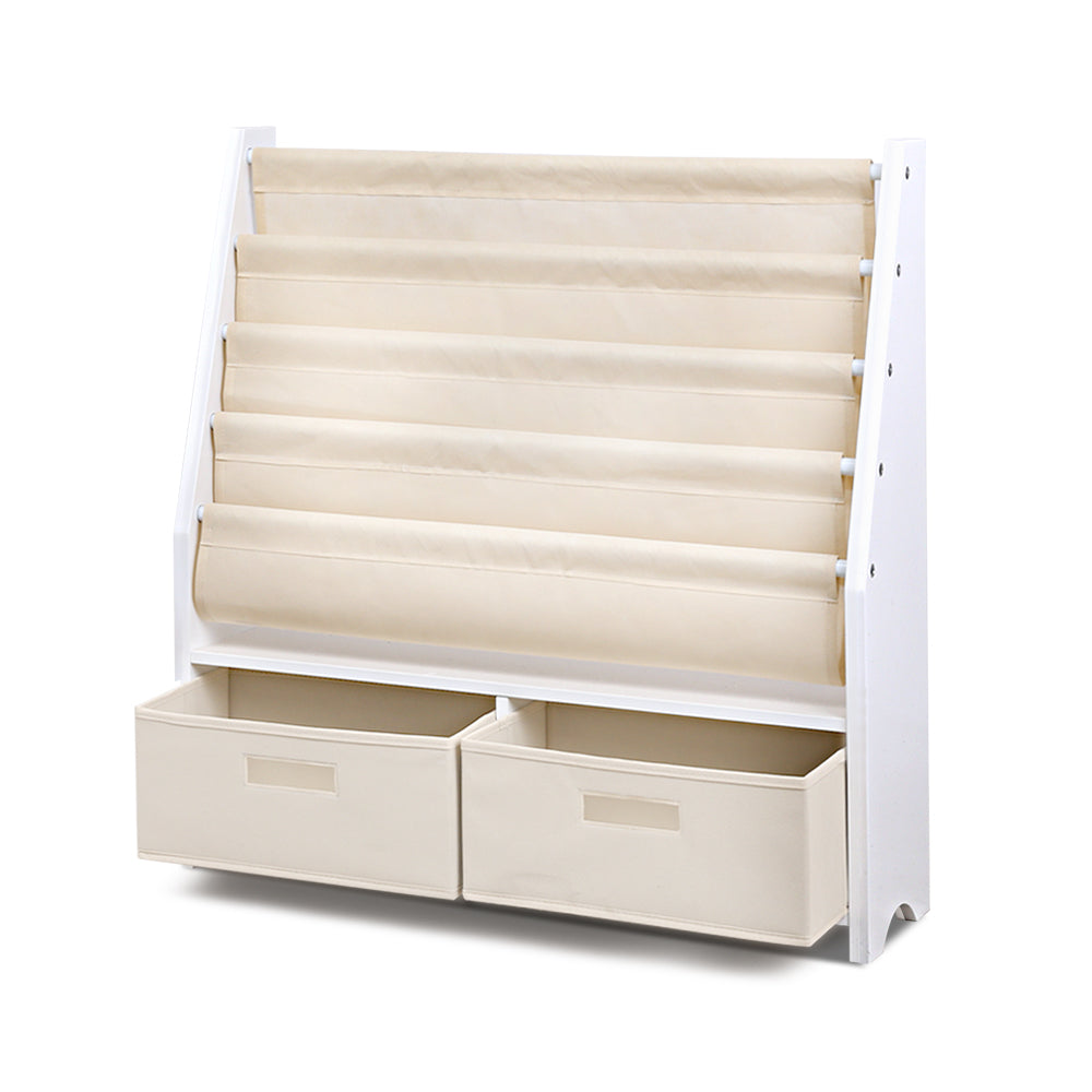 Nova 4 Tier Kids Bookshelf – White – Small