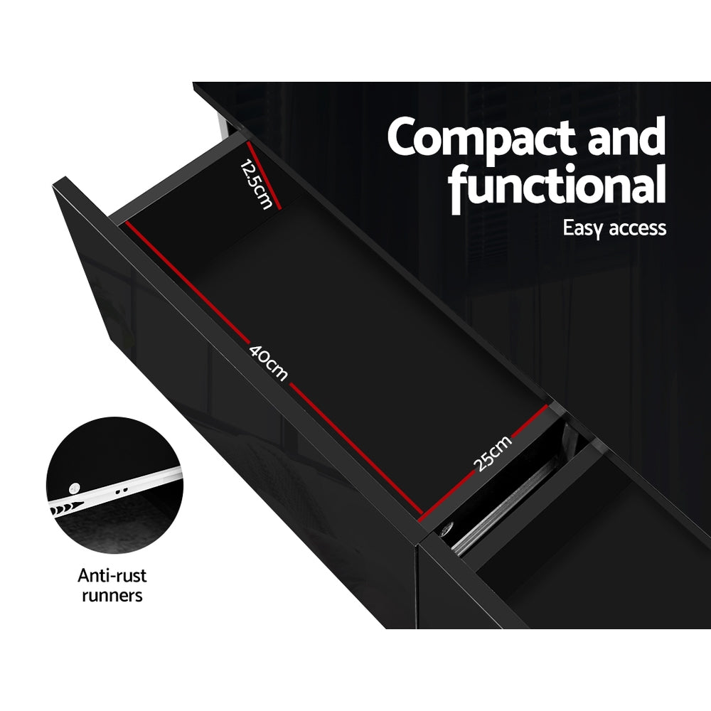 Aspen Four Drawer Coffee Table – Black – 95 cm