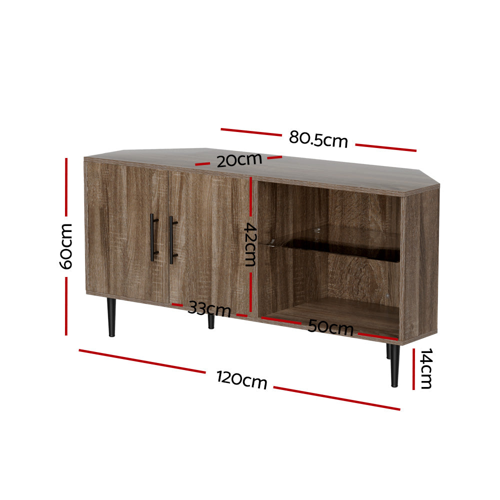 Elen Corner Entertainment Unit – Walnut – 120 cm