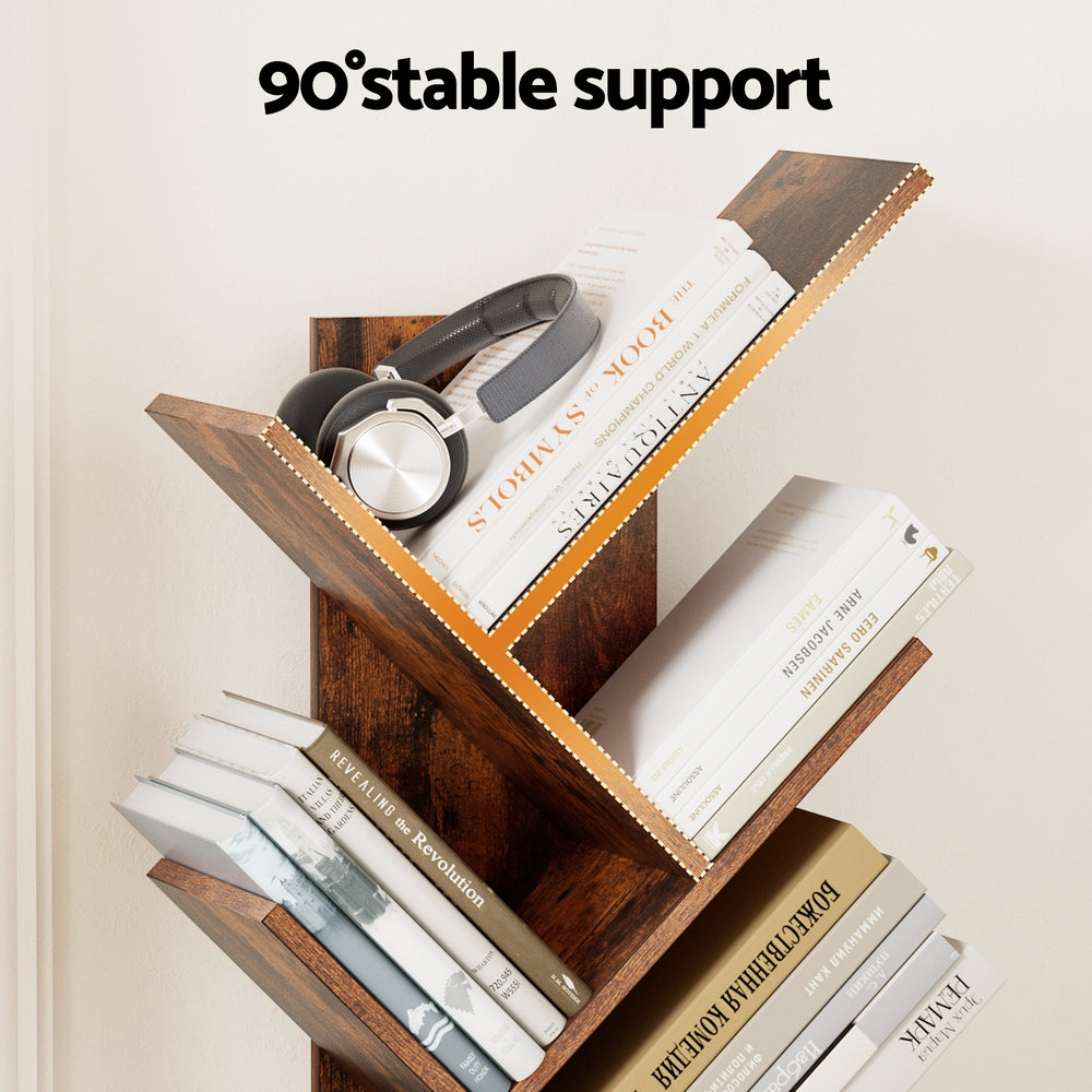 Arvon Tree Bookshelf – Walnut – 9 Tiers