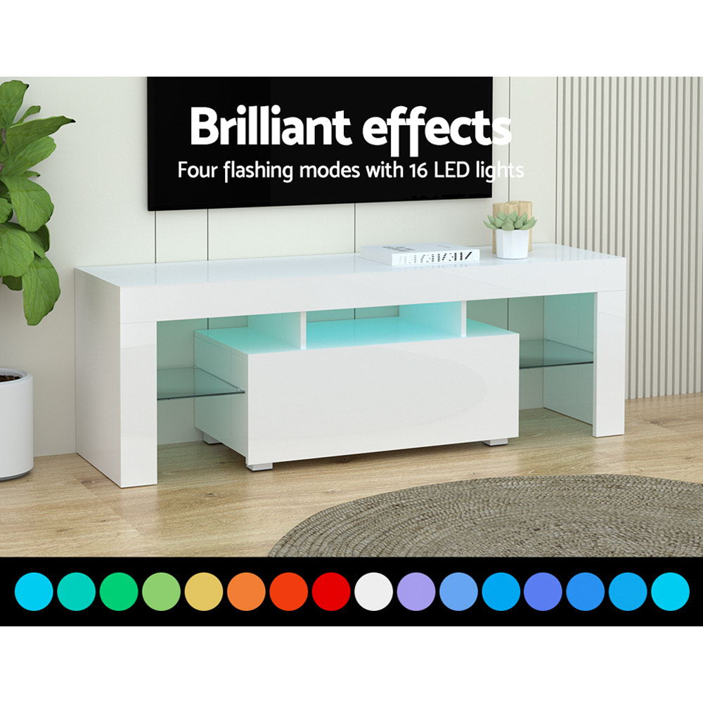 Elo LED Entertainment Unit – White – 130 cm