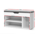 White Shoe Rack Bench Cabinet – Allen Style