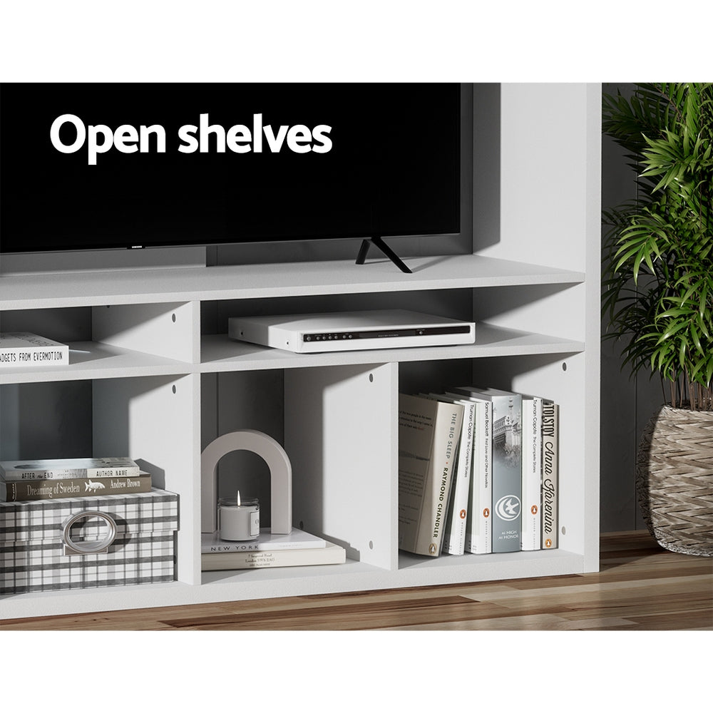 Brian Entertainment Centre Unit – White – 183 cm