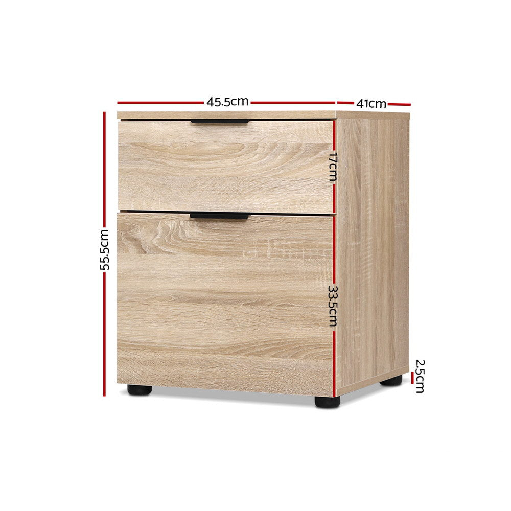 Camden Filing Cabinet – Wood – 2 Drawers