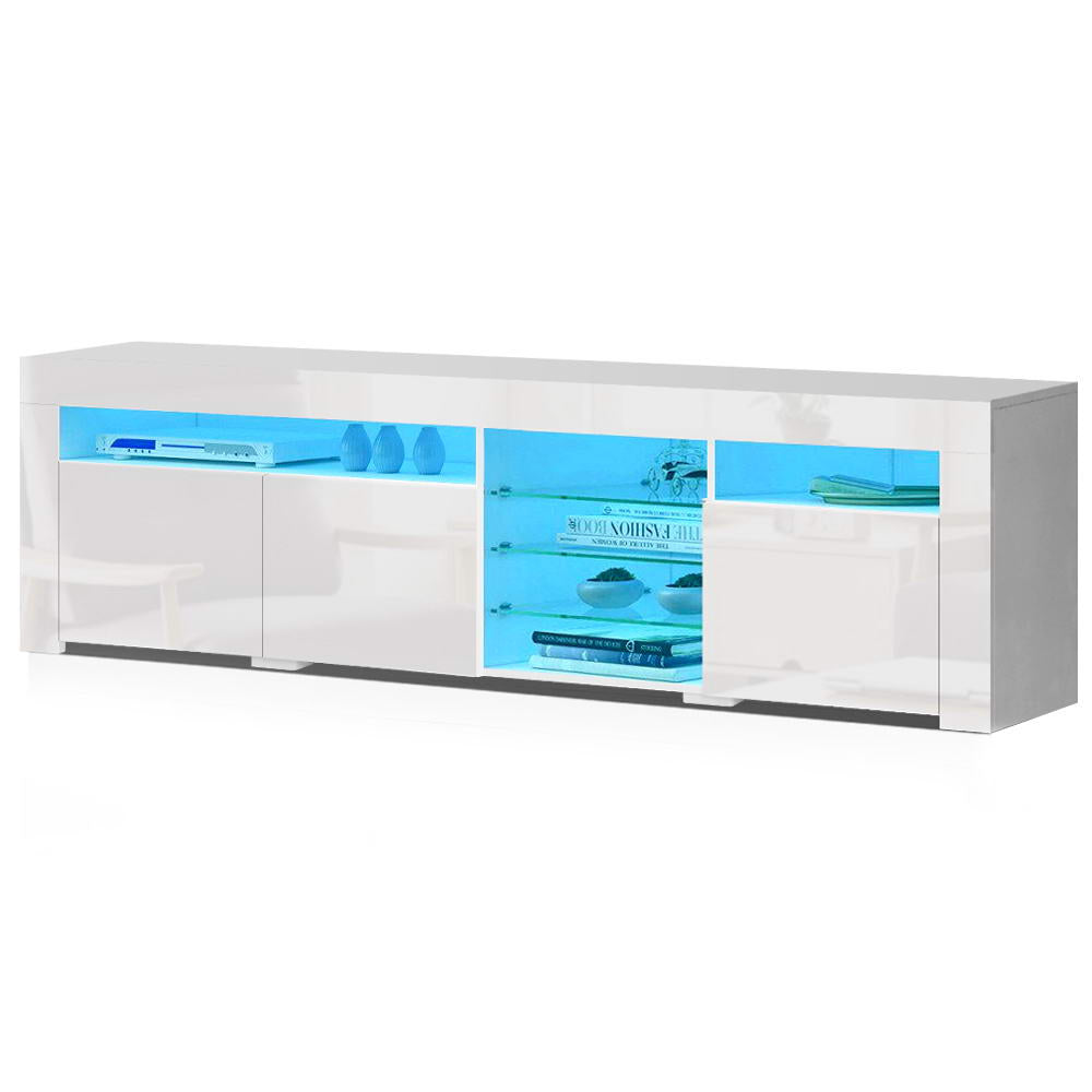 Telford LED TV Cabinet – White – 180 cm