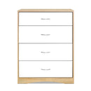 4 Chest of Drawers - White & Oak