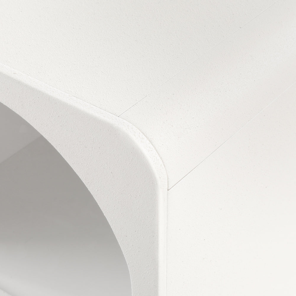 Arched Bedside Table – White – 40 cm