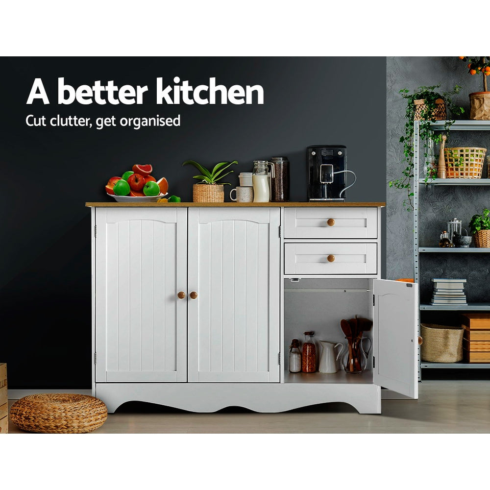 Berne Buffet Sideboard – White – 110 cm