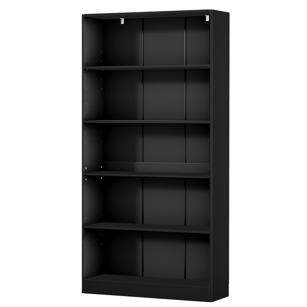 Anton 5-Tier Bookshelf – Black – 182 cm